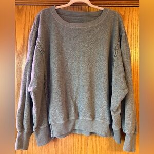 American Eagle Outfitters Light Gray Crew Neck Sweater